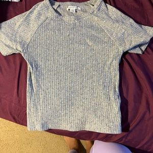 Gray Floral ribbed top from American Eagle
